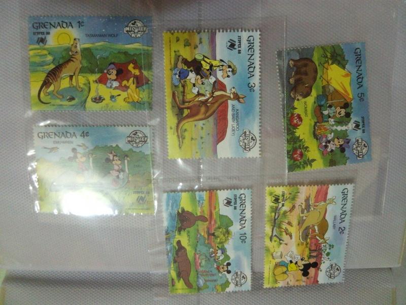 Grenada 格瑞那達 卡通郵票 MICKEY 米奇 SYDPEX 88 澳大利亞