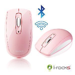 i-Rocks IRM02B無線藍牙藍光光學滑鼠(粉色)【含稅】