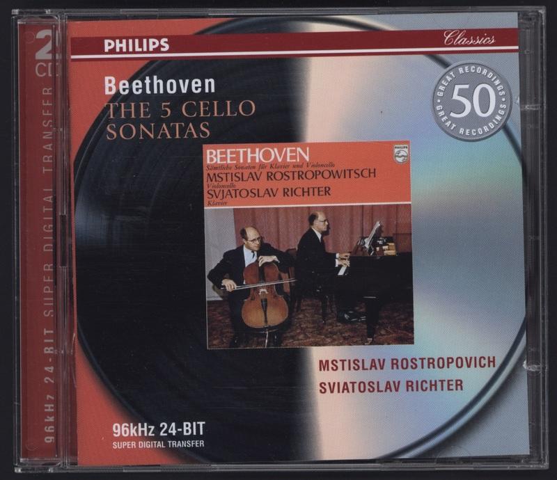 李希特( Richter )羅斯托波維奇(Rostropovich)奏貝多芬(Beethoven)大提琴奏鳴曲(2CD)