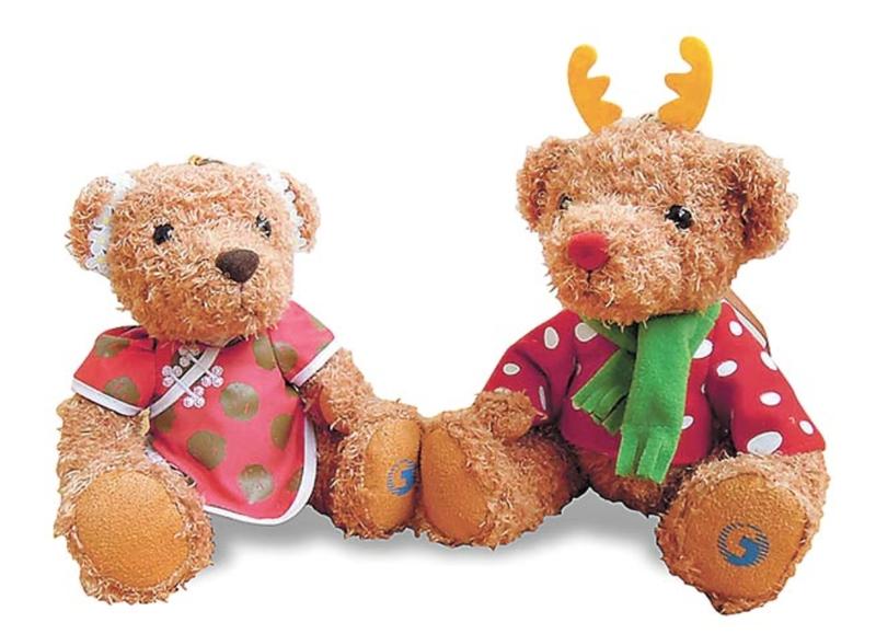 全新-節慶紀念版限量泰迪小熊(CHT Teddy Bear) 聖誕與春節節慶紀念版限量泰迪小熊組