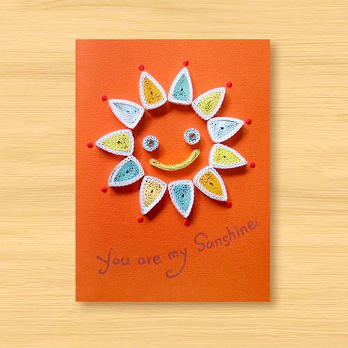 手工捲紙卡片：You are my sunshine _C（情人卡、感謝卡、母親卡、父親卡）