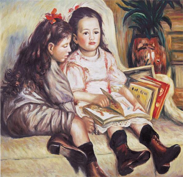 ~☆米琪小舖☆~ (現貨) 進口【Art Puzzle】品牌 Renoir 雷諾瓦 名畫 小女孩肖像畫 拼圖1000片