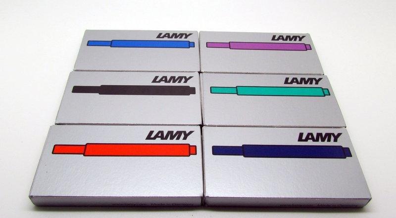 特價$90 德國品牌LAMY 卡水(T10)卡式墨水管＊紅/黑/藍/深藍/紫/綠/土耳其藍 7色可選