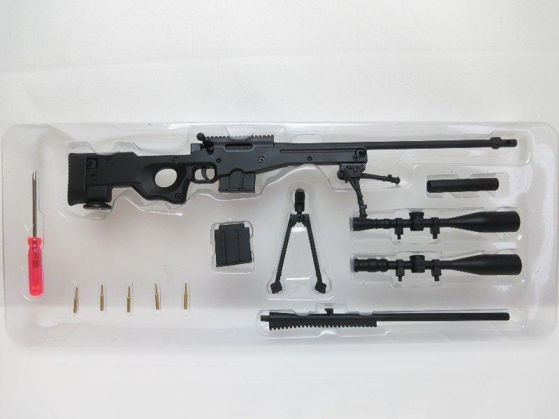 <軍火庫>精密國際AWM狙擊步槍/L96A1~比例1/6~12吋人型適用~minitoys-m06(黑色)