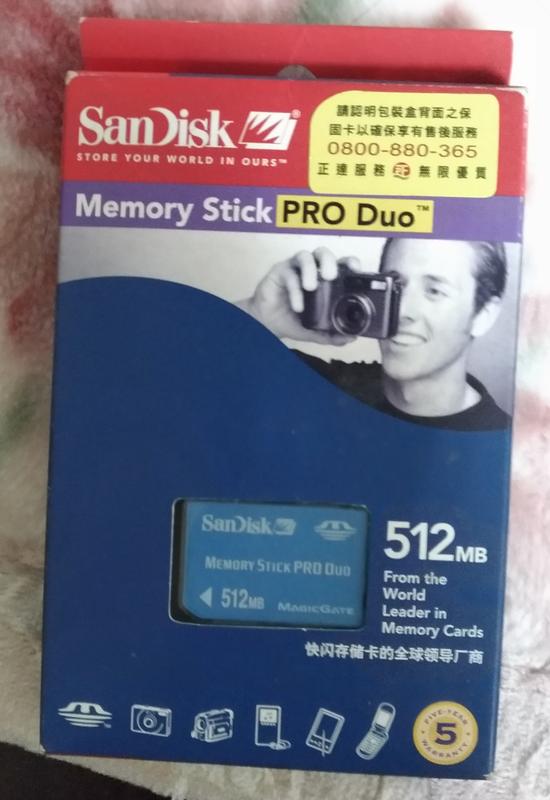 SanDisk正版原廠記憶卡512mb全新品