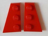 『鐵童玩具』LEGO 樂高 43722+43723 紅色 楔形薄板 機翼(1對) 3x2