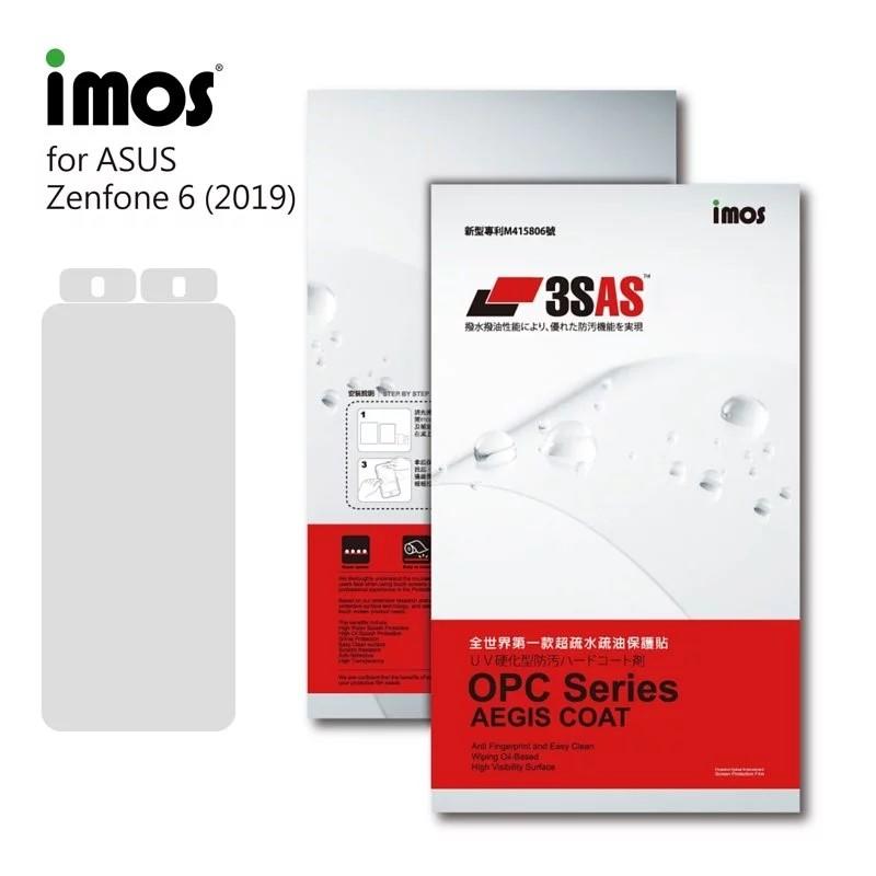 正版 imos 全世界第一款超疏水疏油保護貼，ASUS ZenFone 6 (2019) / ZS630KL 專用