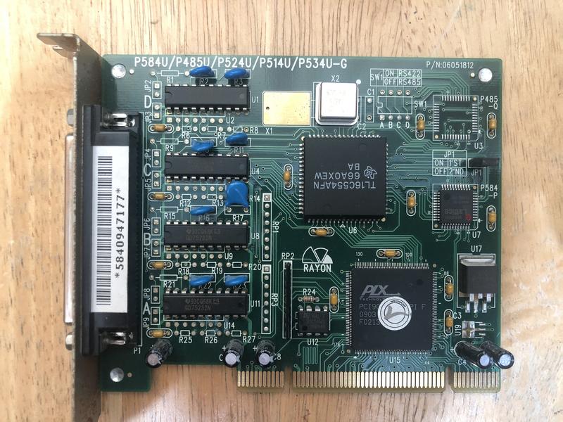 P584U/P485U/P524U/P514U/P534U-G 板卡 PCI 4-port RS232 Card
