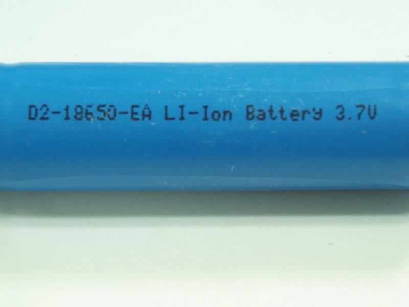 無品牌 圓柱型鋰電池 LI-ION/POLYMER BATTERY 3.7V - D2-18650-EA