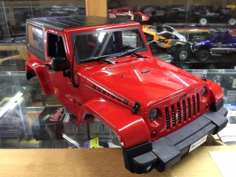 港都RC Jeep Rubicon 牧馬人 ABS 像真攀岩車用硬殼 SCX10 D90 可參考(紅色)