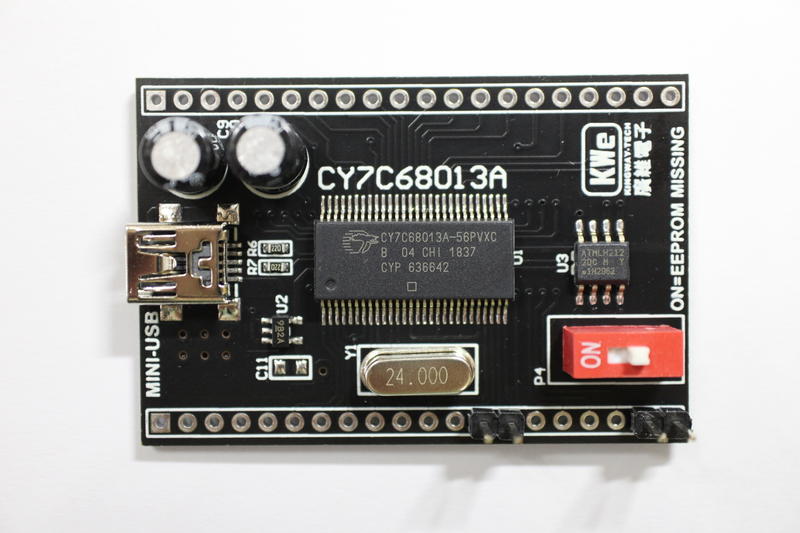 【廣維電子】EZ-USB CY7C68013A-56 USB開發板(MINI-USB)【產品編號165010003】