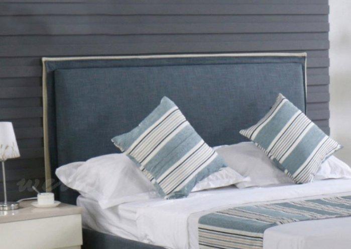 【DH】商品貨號N571-2商品名稱《使特約》5尺雙人深藍色布面床片(圖一)不含床底。簡約雅緻傢飾。主要地區免運費
