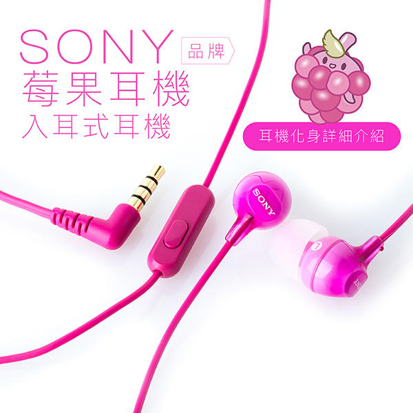 【送原廠收納袋】SONY 莓果耳機 入耳式線控 【保固一年】