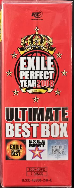 放浪兄弟EXILE / 2008 ULTIMATE BEST BOX 3CD+4DVD 2區【日版全新未拆