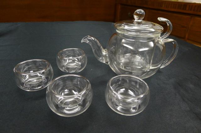 < 全新 >  高硼硅環保玻璃 耐熱玻璃茶具組 一壺四杯