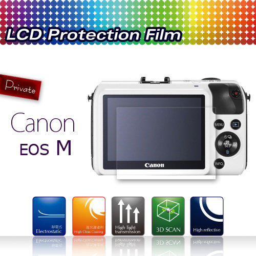【EC數位】Canon EOS M EOSM  專用 高透光 靜電式 防刮 相機保護貼 
