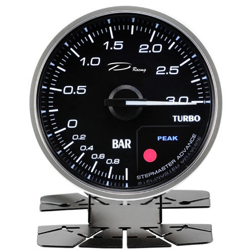 【D Racing三環錶/改裝錶】60mm雙色經典款【渦輪錶】可設定&記憶&調明暗&開關聲音 柴油 /U6 TURBO