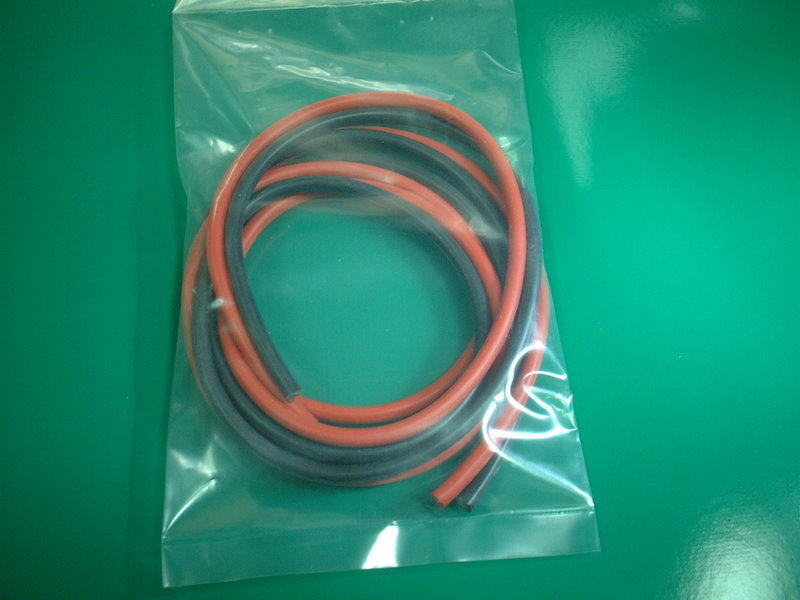 12AWG 大電流夕膠電線  (電動機專用) 紅黑色各 100cm 長