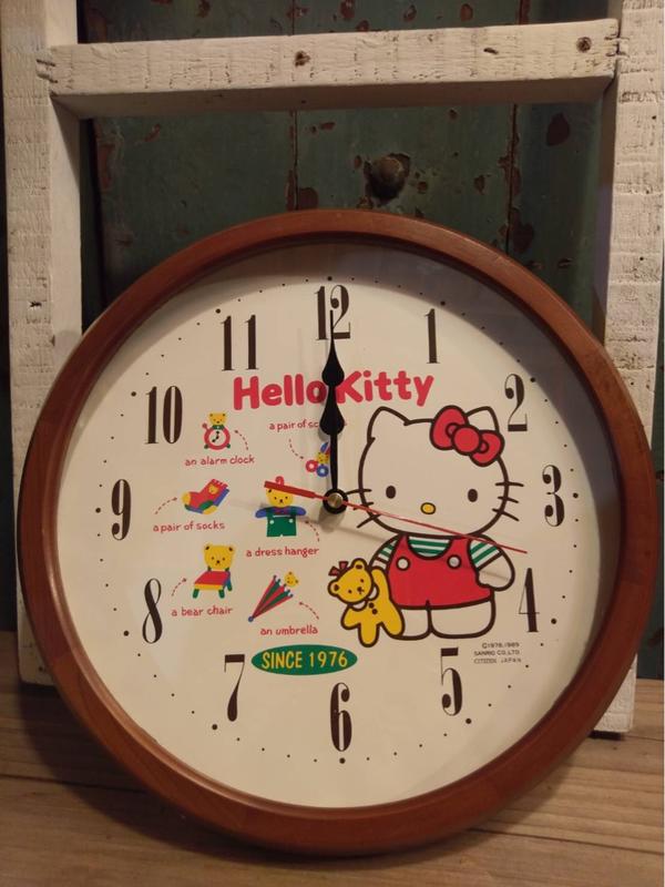 1989年三麗鷗 hello kitty 時鐘 機蕊已經換新