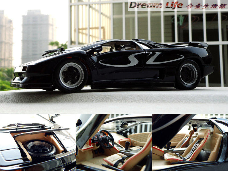 【Maisto 精品】1/18 Lamborghini Diablo SV 林寶堅尼 惡魔 超級跑車~全新黑色,特惠