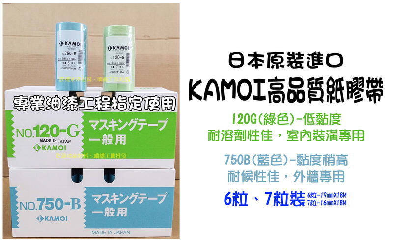 油漆批發政達-日本製kamoi和紙膠帶 遮蔽膠帶-電子檔圖片