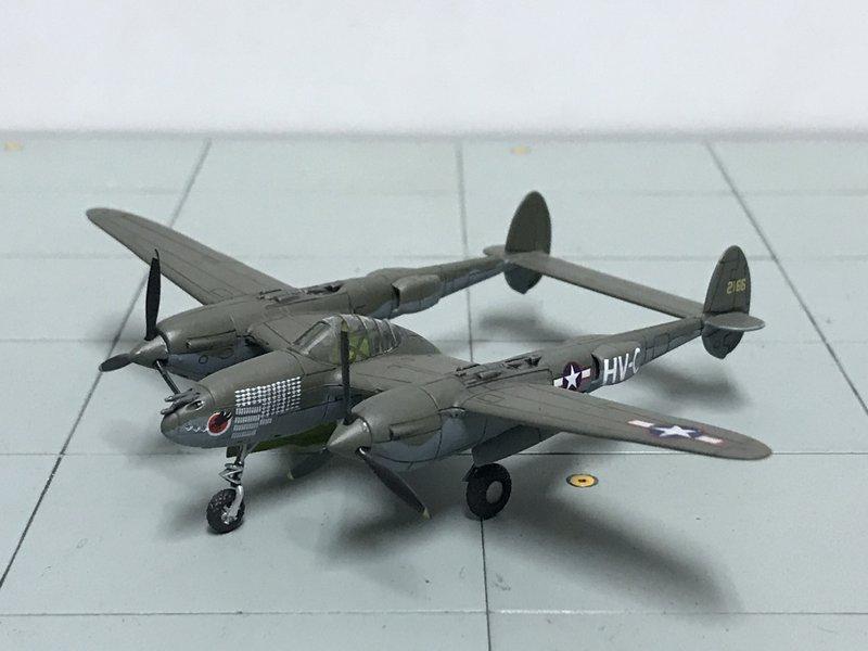 1/144 二戰美軍歐洲戰場 P-38 戰鬥機27戰鬥飛行隊完成品