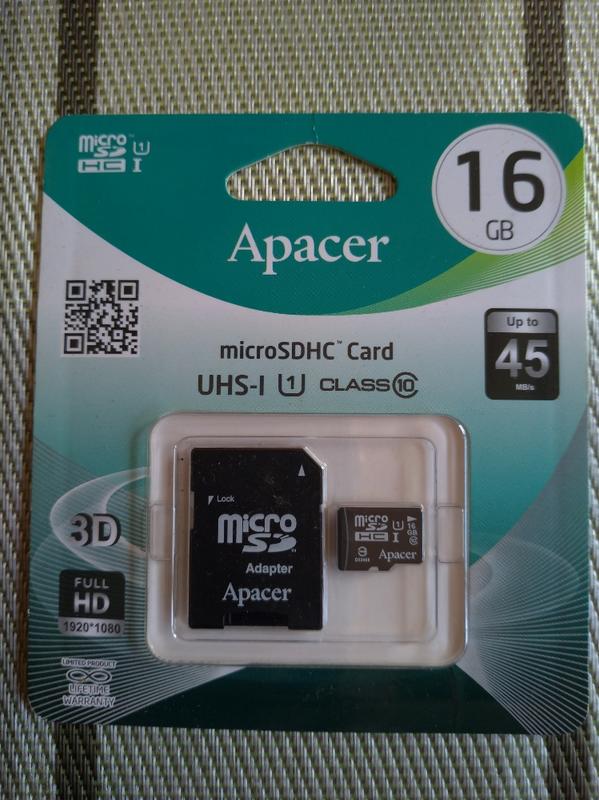 Apacer 16GB 記憶卡 micro SDHC UHS-1 class 10