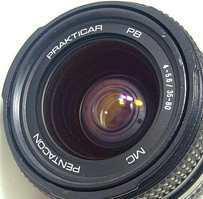 99%新東德Prakticar廣角~標準焦鏡頭35~80/ 4~5.6MC-PB mount (可加Canon,Sony