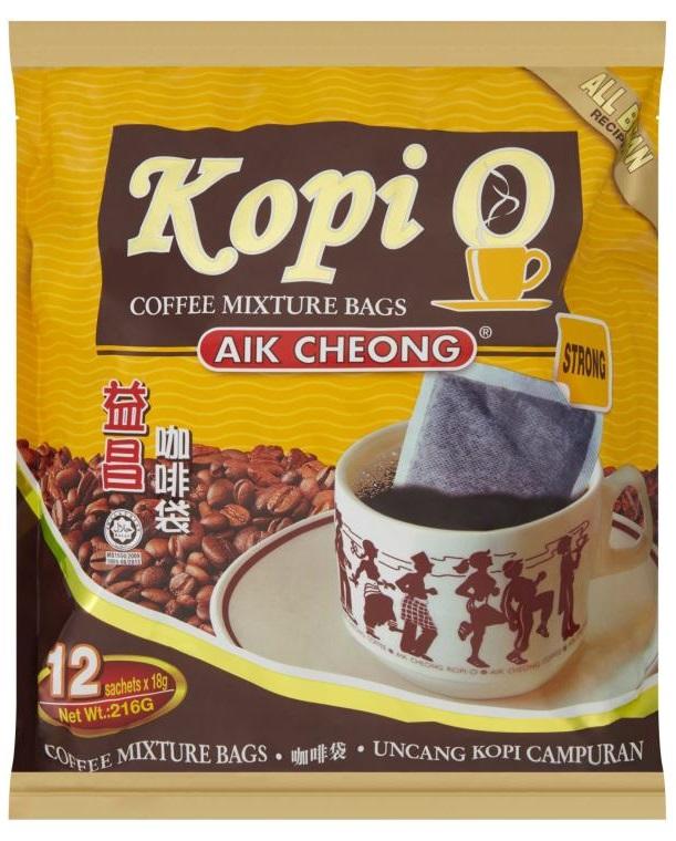 ( 18克 x 12包·) 馬來西亞 馬六甲 老字號 Aik Cheong 益昌 咖啡烏 無糖 ☕️☕️ ( 特濃 )