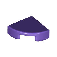 全新LEGO樂高深紫色1/4圓形平板【25269】Tile Round 1x1 Quarter (P3) 6199891