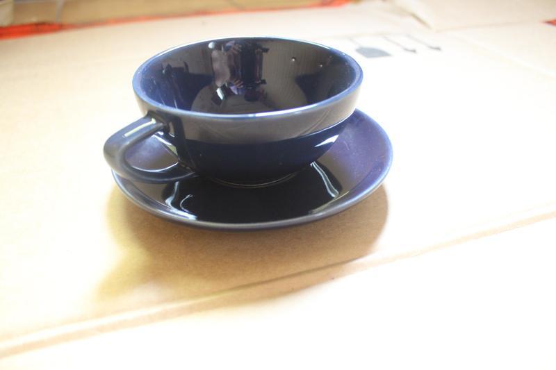 經典純色美式咖啡杯盤組（ 紫藍盤＋杯＼亮白 象牙白 深黃 橘黃 粉紫 亮黃 黑 靛藍 紫藍  ）自由搭