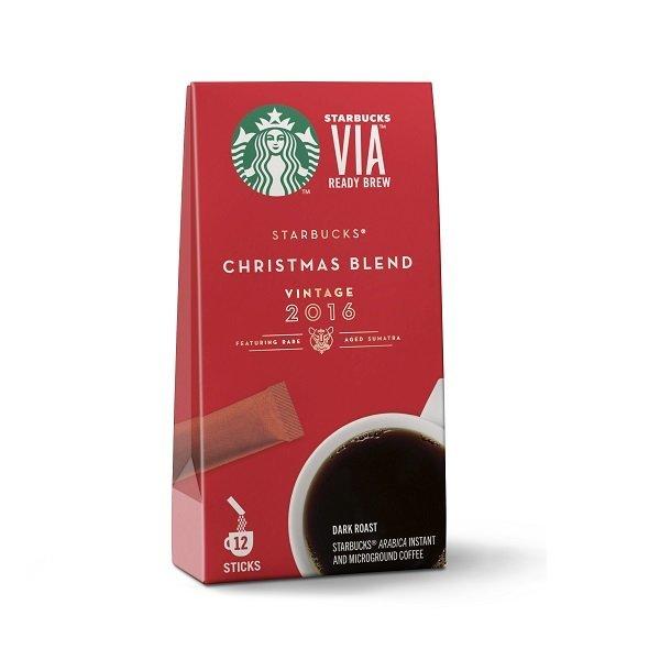 Starbucks VIA 星巴克 VIA 即溶研磨咖啡 - 耶誕綜合 12入/盒 聖誕送禮自用