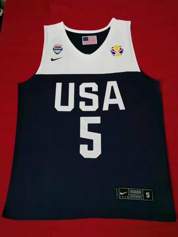 多諾萬·米契爾 (Donovan Mitchell) NBA世界盃美國夢幻隊 5號 球衣 深藍色