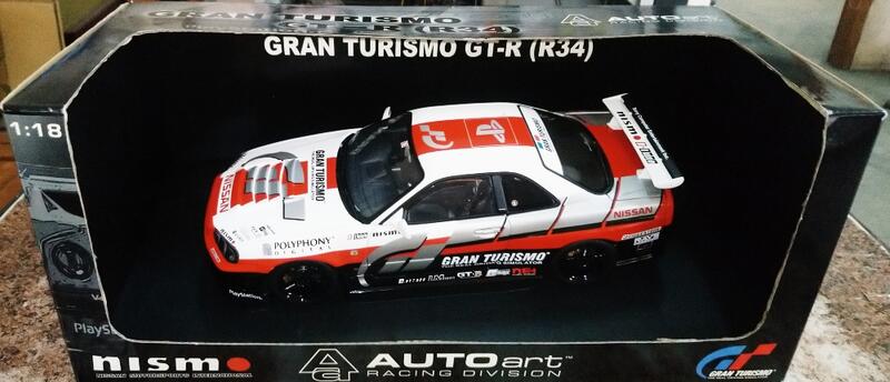 AUTOart-80279~1/18系列NISMO GT-R(R34) 'GRAN TURISMO跑車浪漫旅' 盒