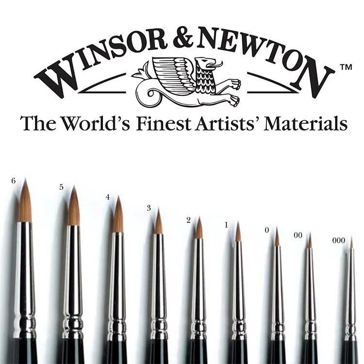 [現貨]Winsor & Newton 溫莎牛頓 7系列 Miniature 短鋒 純貂毛 壓克力 水彩筆 #00