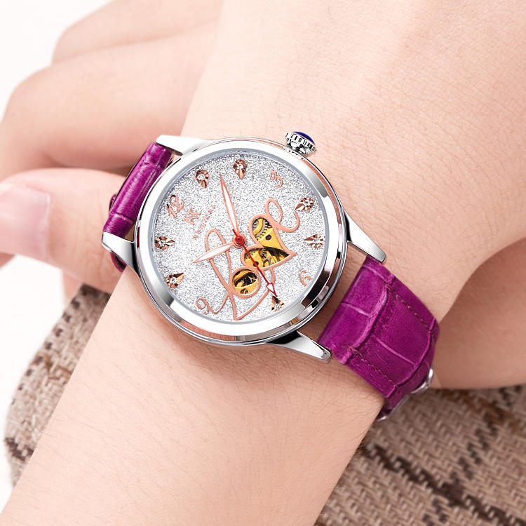 【KYH流行之星】瑞士正品WEISIKAI威斯凱女士手錶時尚女性風格爆款星空面自動機械表149lv款