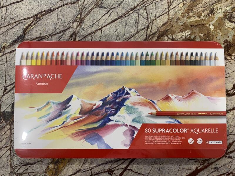 瑞士CARAN D'ACHE卡達 SUPRACOLOR 專家級水溶性色鉛筆-80色