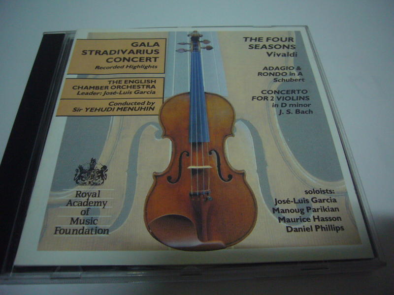 香港CD聖經發燒天碟Gala Stradivarius四季名琴響宴 早期英國內圈DISCTRONICS版無IFPI