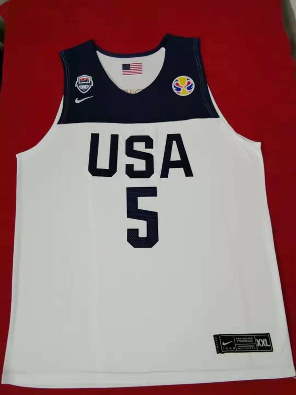 多諾萬·米契爾 (Donovan Mitchell) NBA世界盃美國夢幻隊 5號 球衣 白色