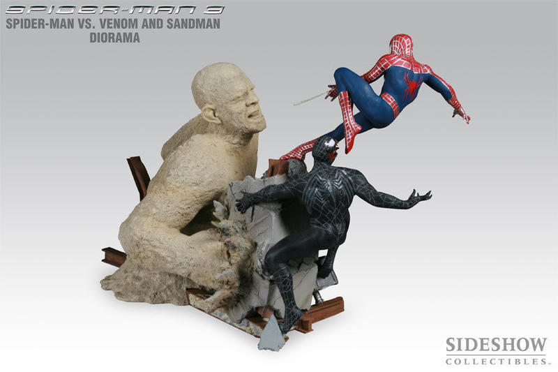 絕版出清！SIDESHOW 電影版 蜘蛛人 VS 猛毒 & 砂人 場景雕像