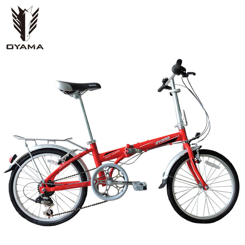 (免運+8大贈品)OYAMA歐亞馬(神馬M100R1)20吋 鋁合金折疊車(紅色)(附摺疊教學影片)台中-大明自行車(