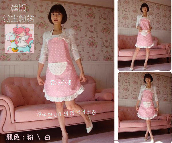 •°╭☆安咕小舖。韓版公主圍裙。다정하고 로맨틱 한。細緻。時尚。