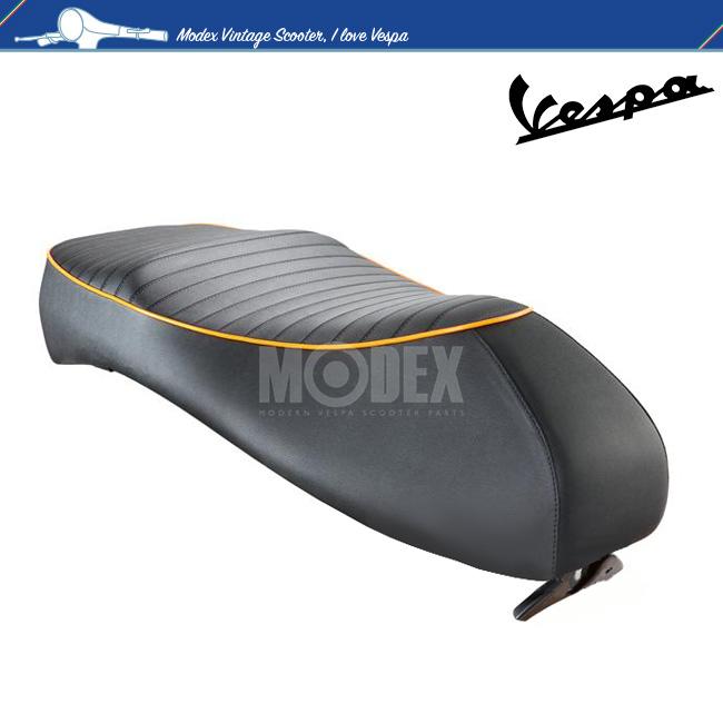 【MODEX】VESPA 偉士牌 義大利原廠 SUPER SPORT橘邊賽車椅 椅墊/坐墊 GT/ GTV/ GTS