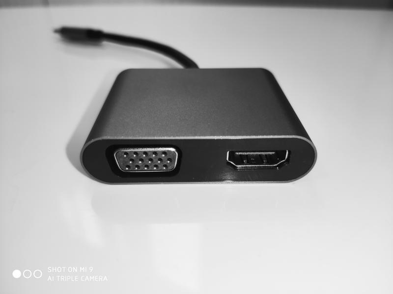 當天發貨 全新USB C 四合一Type-C轉HDMI VGA USB3.0 PD充電Type C to HDMI轉接線