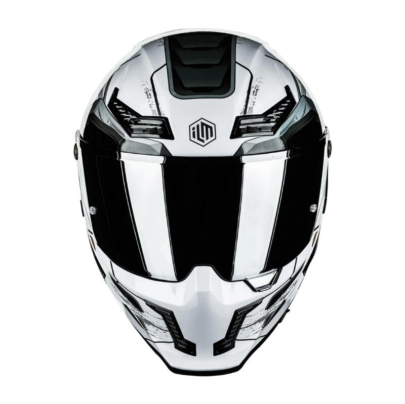 [安信騎士] ILM MF509 彩繪 CYBORG 全罩安全帽 灰色 雙鏡片 通風 透氣 輕量 | 露天市集 | 全台最大的網路購物市集