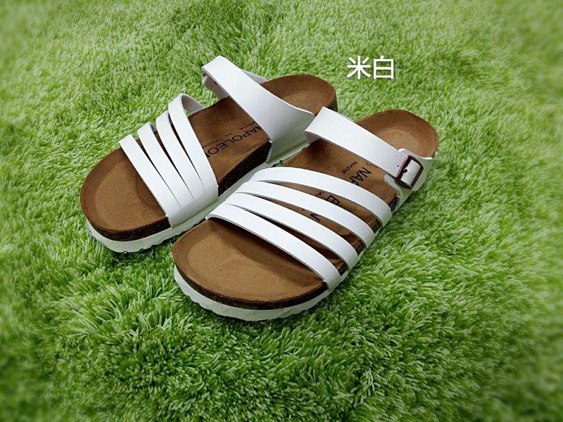 GIACOO腳谷- 女生拖鞋款-9934 米白 MADE IN TAIWAN 非勃肯鞋【免運費】