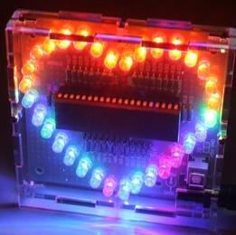 甜蜜的心形LED閃光燈DIY電子套件包  (現貨)