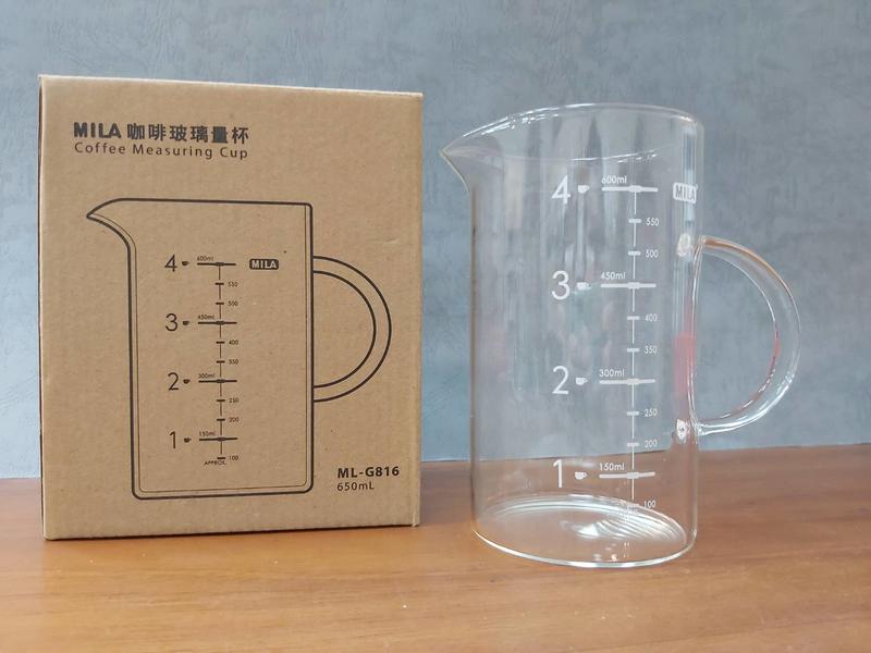 ~Hola Cafe~免運~MILA 咖啡玻璃量杯 650ml ML-G816 玻璃量杯 耐熱玻璃