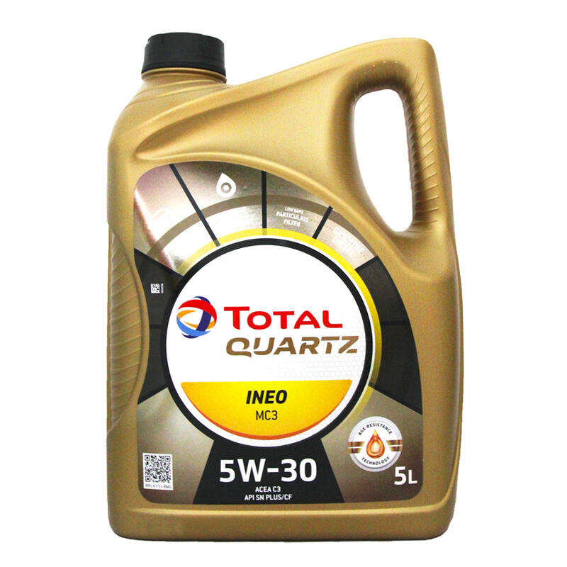 【易油網】【缺貨】TOTAL MC3 5W30 (150元/L起) QUARTZ INEO 機油 5L C3 5w-30