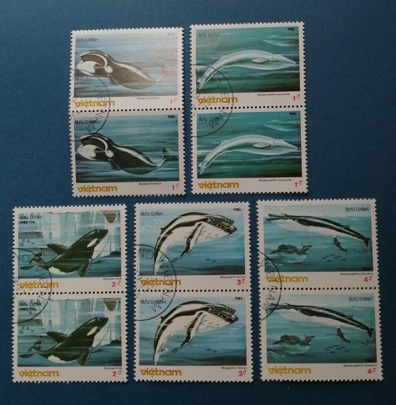 小新e家 - 1985年 越南鯨魚郵票2方連 a38 ～*